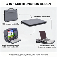 IDEAL Édition Exclusive Améliorée Haute Capacité – Sacoche Pare-Soleil Oxford pour Ordinateur Portable, Pliable et Portable pour le Travail en Extérieur, Étui Support pour Ordinateur Portable