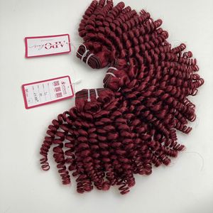 Extensiones de Cabello Humano Virgen Rizado Profundo, Doble Trama, Cutícula Alineada, Doble Trama, Color Rojo, Más Vendidas - Product Image 3