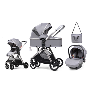 Passeggino 4-in-1 Purorigin all'Ingrosso, Telaio in Lega di Alluminio Pieghevole, <span class=keywords><strong>Carrozzina</strong></span> di Lusso a 4 Ruote per Neonati fino a 3 Anni - Product Image 1