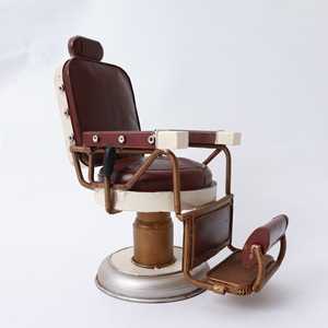 เก้าอี้ตัดผมทรงโมเดิร์น ดีไซน์สร้างสรรค์ โครงเหล็ก ปรับความสูงได้ เบาะหนัง พร้อมฐานโลหะ สำหรับห้องนั่งเล่น คอลเลคชั่นสำหรับบ้าน - Product Image 3