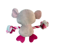 Jouets en peluche pour chiens, cochons roses masqués, jouet interactif avec cordes en coton, soulagement de l'anxiété, design mignon, utilisation intérieure/extérieure