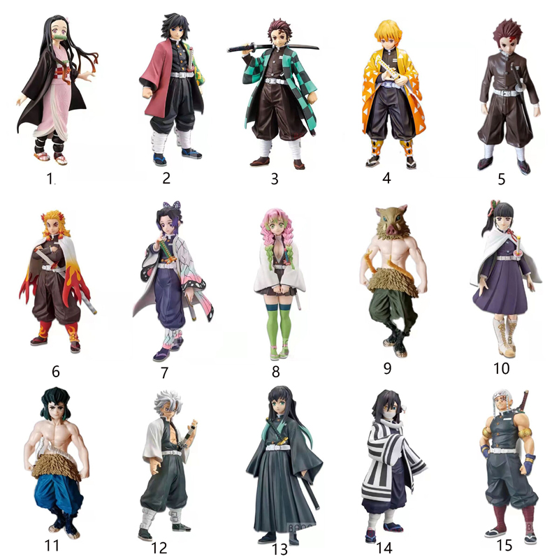 demon slayer 8 style kimetsu no yaiba anime pvc action model figure toys action figure