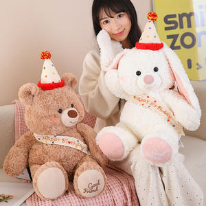 Peluche Orsetto Happy Squad, Imbottitura in Cotone PP, 35cm-70cm, Regalo per Bambini, Festa di <span class=keywords><strong>Compleanno</strong></span>, Cucciolo, Coniglietto - Product Image 3