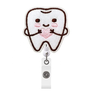 Porte-Badge médical à dents brodées Style mixte pour accessoires de dentistes - Product Image 3
