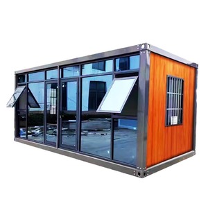 Casa Contenedor con Paredes de Vidrio, Diseño Moderno, Forma Rectangular, Casa Portátil de Ensamblaje - Product Image 1