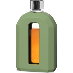 Đen xanh hồng nâu bạc bảo vệ Silicone da tay áo Glass <span class=keywords><strong>Hip</strong></span> <span class=keywords><strong>Flask</strong></span> với leakproof Nắp - Product Image 4