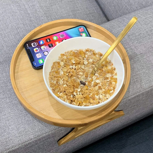 1pcs <b>Bamboo</b> <b>Sofa</b> Tray Practical Snack Tray for Remote Control Drink Snacks New Storage Tray Table <b>Sofa</b> Armrest Clip-On - Product Image 2