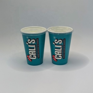 Gobelets en papier jetables personnalisés, imperméables, biodégradables, 12, 16, 22, 30 oz, pour thé froid à emporter, jus, café glacé, cola, boissons à emporter, avec couvercles - Product Image 4