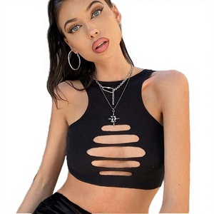 Camiseta de Verano para Mujer, Casual, Cuello en V, Holgada, Manga Corta, Poliéster, Color Liso, Venta al Por Mayor - Product Image 2