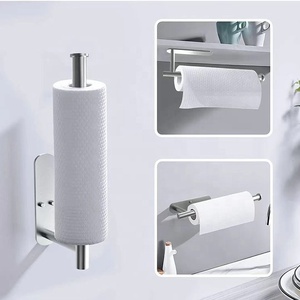 Armadio senza foratura in acciaio inossidabile sotto il supporto per <span class=keywords><strong>carta</strong></span> <span class=keywords><strong>igienica</strong></span> nero portasciugamani da cucina adesivo da 3m - Product Image 2