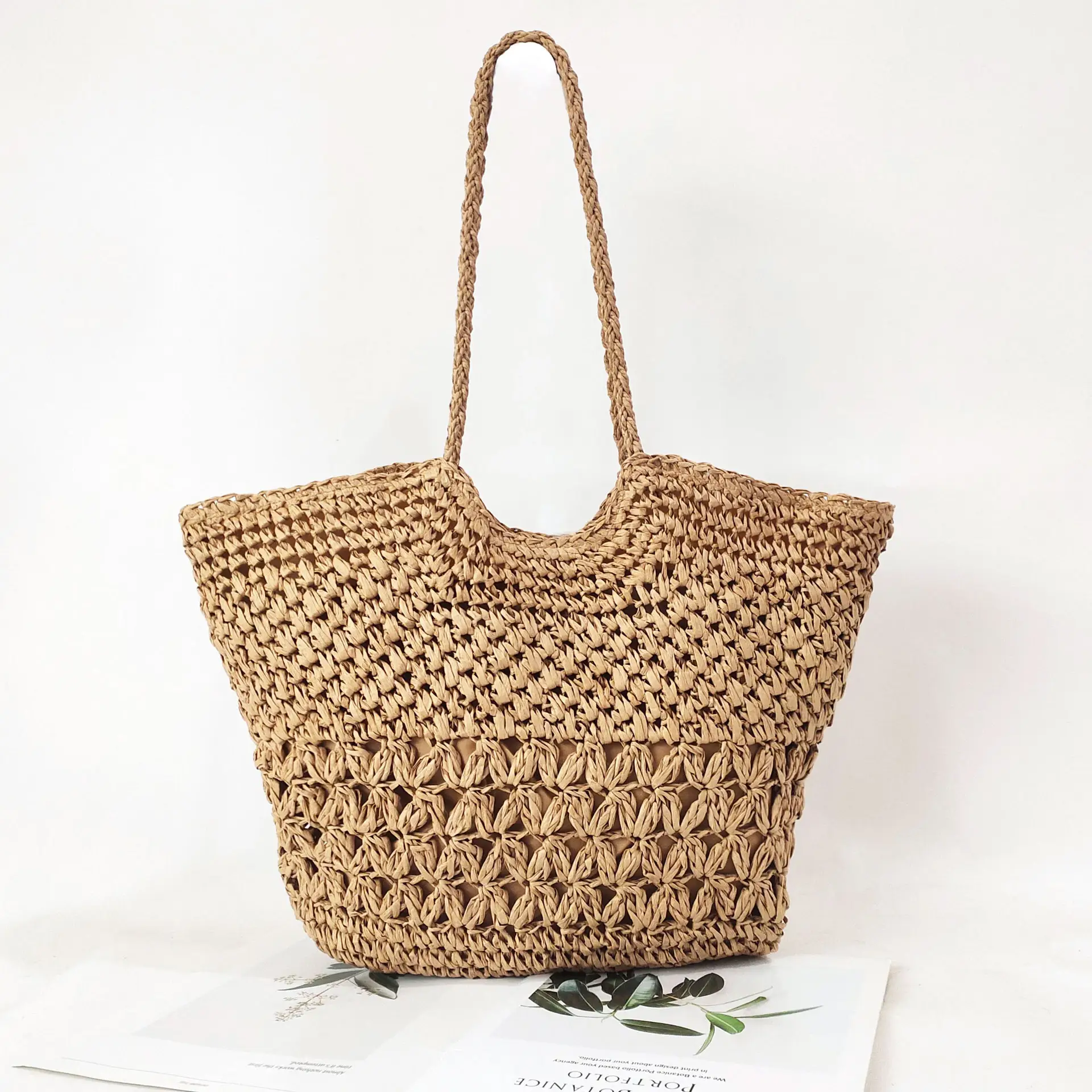 Summer Beach Bags For Women Woven Straw 2022 New Trend Braided Tote Large Simple Fashion Vintage Shopping Travel Female Handbags