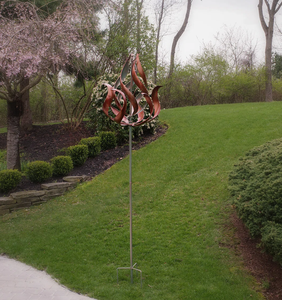 Girandola a Vento in Metallo a Spirale Fai-da-Te, Fatta a Mano, Moderna, da Giardino, per Esterni, 8 Pollici, in Bronzo, per Sublimazione - Product Image 2
