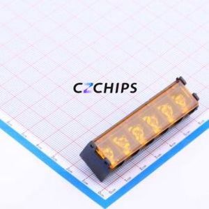 HB9500M-9.5-6P Barrier Terminal Block Through hole Component (THT),P=9.5mm Connector With Cover Plate 9.5mm 1x6P Straight Pin - Product Image 1