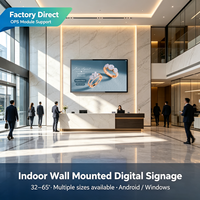 Affichage numérique tactile capacitif de 43 à 65 pouces, montage mural, directement de l'usine, pour conférences, expositions et kiosques de vente au détail