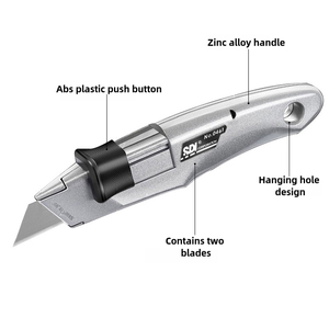 Open Box SDI Automatic Rebound Retractable Zinc Alloy Wallpaper <strong>Knife</strong> 5461 Hand Safety Utility <strong>Knife</strong> OEM Customization Support - Product Image 2