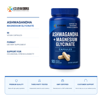 Gummies personnalisées OEM/ODM à marque privée, supplément Ashwagandha, L-Théanine, Vitamine D, 90 unités, sans sucre, formule sur mesure, en contrat