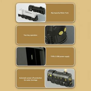 Nuevo Difusor de Aroma Ultrasónico 2024 con Control Remoto, Humidificador con Efecto de Llama, Difusor de Aceites Esenciales con Diseño de Tren - Product Image 4