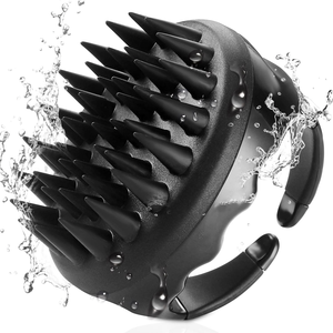 Cepillo Biodegradable de paja de trigo para el cuidado del cuero cabelludo, cepillo de silicona suave para el cuero cabelludo, masajeador de cabeza húmeda y seca - Product Image 1