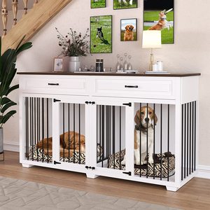 Zmaker Grote Hondenkrat Meubelen Hondenkrat <span class=keywords><strong>Kennel</strong></span> Met <span class=keywords><strong>2</strong></span> Laden En Verdeler Zware Hondenkratten Kooi Meubels - Product Image 4