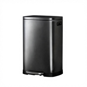 <span class=keywords><strong>Cubo</strong></span> <span class=keywords><strong>de</strong></span> <span class=keywords><strong>Basura</strong></span> con Pedal <span class=keywords><strong>de</strong></span> Acero Inoxidable, <span class=keywords><strong>Cubo</strong></span> <span class=keywords><strong>de</strong></span> <span class=keywords><strong>Basura</strong></span> Rectangular Moderno con Tapa <span class=keywords><strong>de</strong></span> Cierre Suave para Cocina, Baño, Oficina - Product Image 1