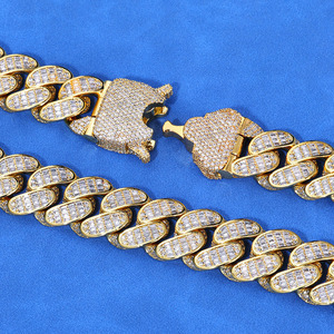 Cadenas cubanas Miami de plata 925 con moissanita GRA VVS1 de alta gama, personalizadas al por mayor, estilo Hip Hop, con incrustaciones de circonitas, precio por longitud - Product Image 4