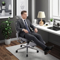 2026 Moderner Liftstuhl Grau Atmungsaktives Netz Komfortabler Ergonomischer Bürostuhl für Büro und Zuhause
