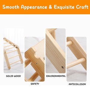 Structure d'escalade à bascule en bois Montessori, mobilier de jeu moteur d'intérieur <span class=keywords><strong>pour</strong></span> enfants, <span class=keywords><strong>pour</strong></span> école maternelle, garderie, crèche, salle de classe - Product Image 3
