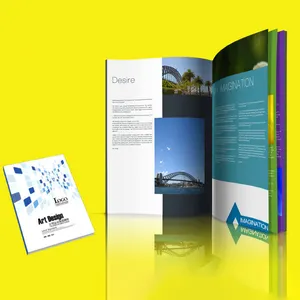 Folleto Póster Embalaje de tres pliegues Diseño gráfico Papel personalizado Impresión de artículos Diseño Catálogo barato Impresión de folletos