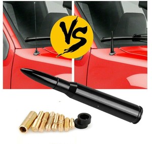 Antenna a Proiettile in Alluminio NERO 50 <span class=keywords><strong>CAL</strong></span> 30 Ohm Modello JXOP023 per CHEVROLET SILVERADO 1500/2500/3500/GMC SIERRA - Product Image 6