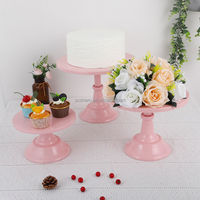 Soporte Redondo de Metal Dorado para Tartas y Postres, Decoración para Fiestas y Eventos, Soporte para Tartas de Boda