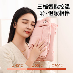 Calentador de manos eléctrico recargable por USB 5V con tres configuraciones de temperatura para mujeres, cálido para el invierno, en colores rosa, blanco y verde. - Product Image 1