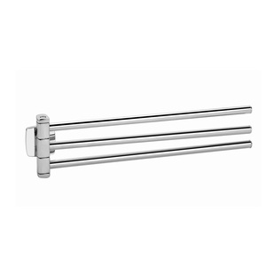 Porte-serviettes rotatif mobile en fer chromé doré moderne pour usage hôtelier - Product Image 4