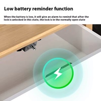 Serrure de porte durable et polie, antivol, à détection de carte NFC, connexion mobile, sans perçage externe requis pour armoires et placards