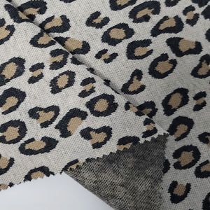 ポロシャツ用ポリエステル35% コットンヒョウ柄インターロックピケ生地65% - Product Image 3