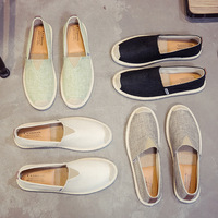 Chaussures de conduite décontractées en toile de lin et jute, style espadrille, pour la course et la marche – Offre spéciale
