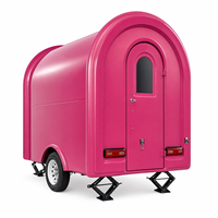 Kiosque de restauration mobile personnalisé en fibre de verre, chariot à jus rond coloré, prix d'usine