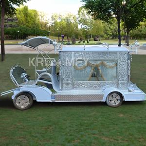 รถพ่วงศพแบบย้อนยุคสุดหรู ขับเคลื่อนด้วยไฟฟ้า วัสดุเหล็ก สำหรับรถศพและรถม้าลากศพ - Product Image 5