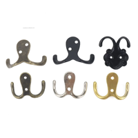 Crochets muraux personnalisables en bronze, argent, or pour chapeaux et manteaux en métal