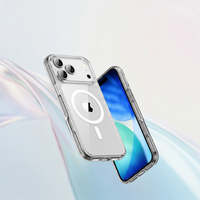 Étui de téléphone antichoc en TPU+PC transparent magnétique N52 pour iPhone 18 Pro/iPhone 18 Pro Max OEM personnalisé