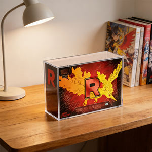 Boîte de présentation en acrylique pour la collection <span class=keywords><strong>Ultra</strong></span> <span class=keywords><strong>Premium</strong></span> de Moltres Ex de Team Rocket du jeu de cartes à collectionner Pokémon, étui de protection en acrylique anti-poussière - Product Image 4