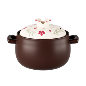 Ceramic Clay Pot 2.0-6.35L Heat Resistant For Soup And Rice Cooking - Product Image 2