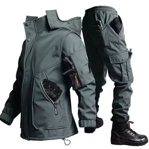 Erkek açık Hoodie yumuşak kabuk rüzgar geçirmez su balıkçılık dağcılık avcılık taktik taktik ceketler Coat Suits - Product Image 3