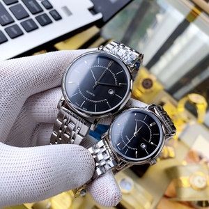 Montre de luxe haut de gamme pour couple, mouvement à quartz, cristal saphir, cadran à motif soleil, bracelet en acier inoxydable, étanche, Omegaes - Product Image 2