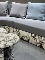 Table basse gigogne moderne en marbre nordique SH STONE Calacatta Violet, taille personnalisée, mobilier de salon