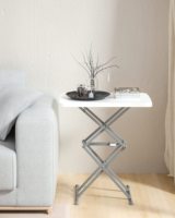 Petite table pliante, plateau TV réglable, bureau de pique-nique portable, sans assemblage, facile à ranger et à transporter