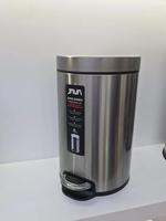 5l 8l 12l pedal de basura de acero inoxidable redondo baño paso basura