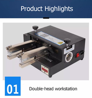 Agrafeuse électrique industrielle à double tête, agrafeuse automatique pour cartes, pour emballage, 220V, 15kg