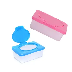 Wholesale Reusable Plastic Feminine Wet Wipes Case Custom Silicone Baby Wipe Box Container