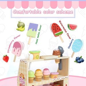 Juguete de Madera de Simulación de Heladería y Granizado - Juguetes de Cocina para Cortar, Caja Registradora, Juguetes Interactivos para Padres e Hijos - Product Image 4