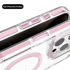 Funda Transparente para iPhone 17 16 15 Pro Max, Anti-Caídas, Magnética, Inalámbrica, con Protección de Lente Metálica - Product Image 5